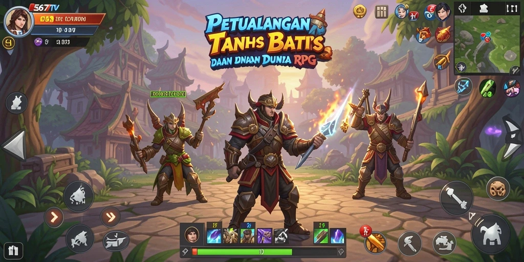 Menampilkan aksi pertarungan epik dalam dunia RPG yang memukau.