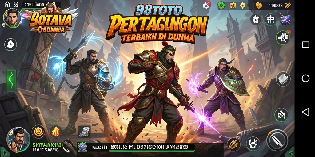 Tangkapan layar gameplay seru 98TOTO dengan aksi bertarung intens.