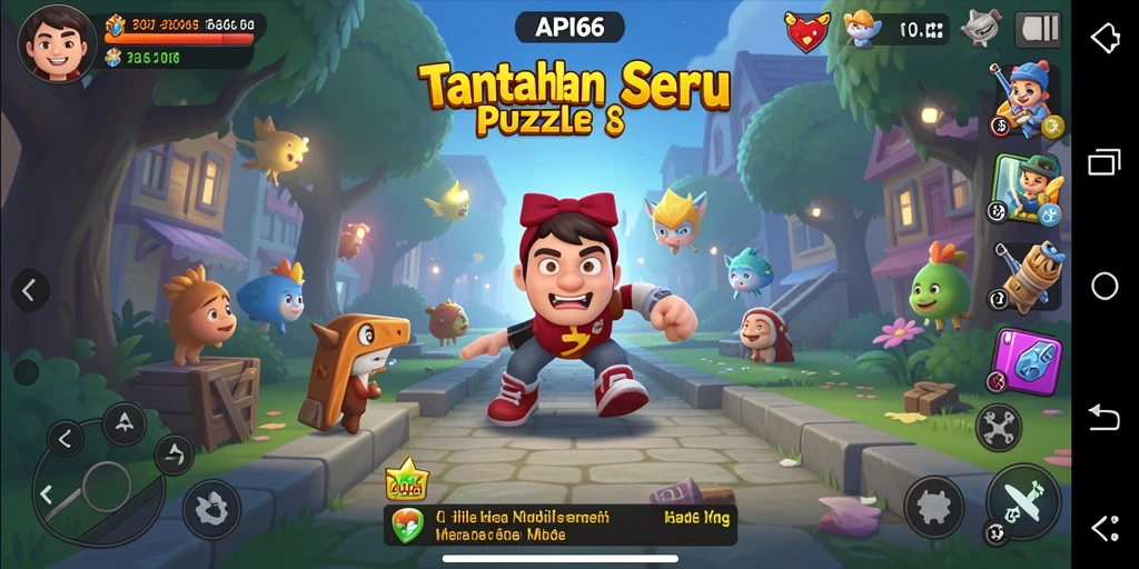 Tampilan gameplay seru dari API66, tantangan puzzle yang menarik.