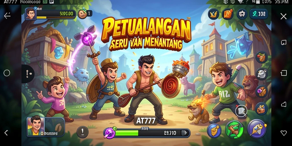 Screenshot gameplay AT777 menampilkan aksi seru dan rintangan menantang.