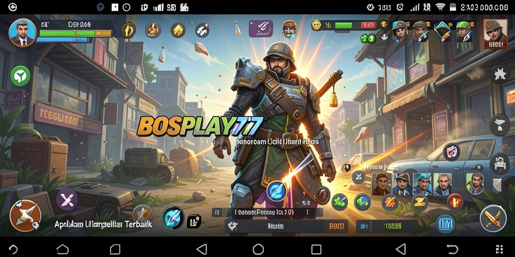 Tampilan antarmuka utama BOSPLAY77 yang sederhana dan fungsional.