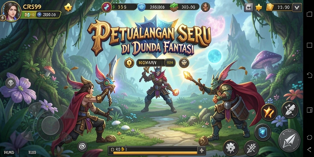 Gameplay seru di dunia fantasi yang menantang.