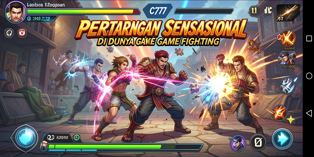 Tampilan aksi seru dari gameplay Fighting di CV777.