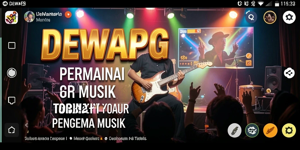 Screenshot gameplay DEWAPG menampilkan momen seru saat bermain musik.