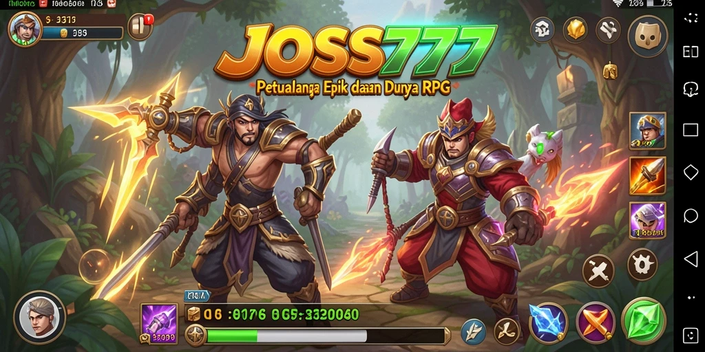 Screenshot JOSS777 menampilkan momen pertarungan seru di dunia RPG.