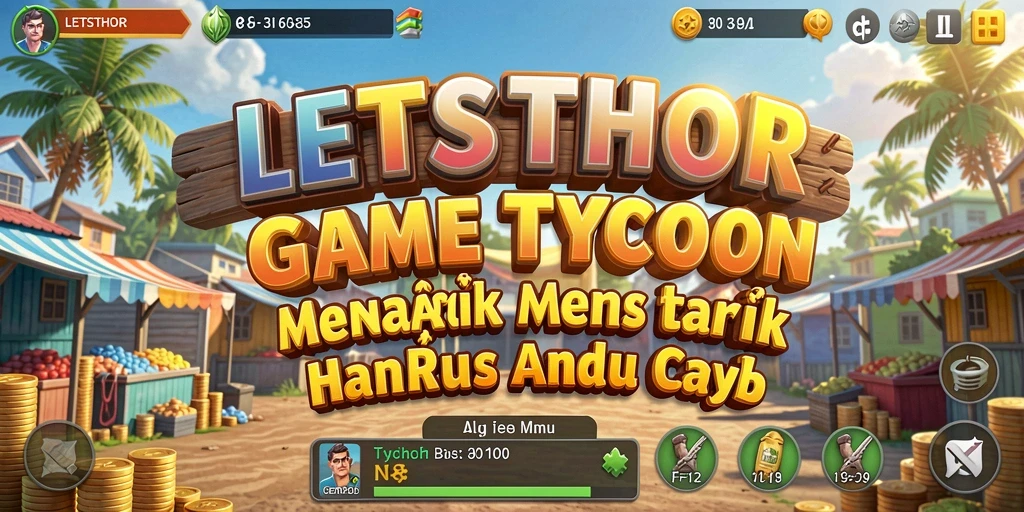 Screenshot gameplay LETSTHOR menunjukkan aktivitas pengelolaan bisnis yang dinamis.