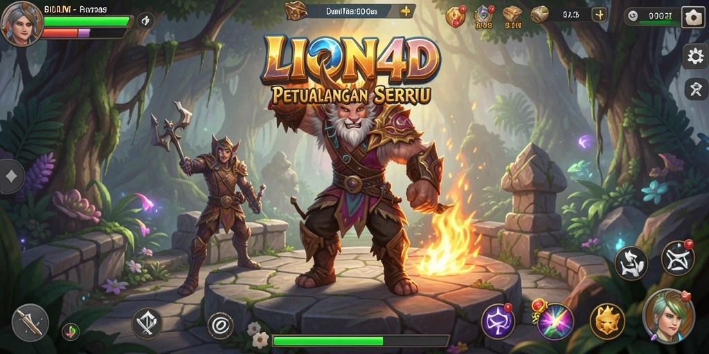 Tampilan gameplay LION4D yang penuh aksi dan petualangan.