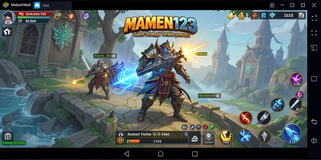 Tampilan gameplay seru di MAMEN123 dengan aksi strategi yang mendebarkan.