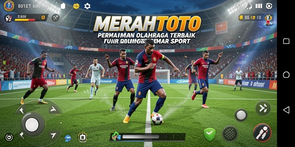 Tampilan gameplay seru dari MERAHTOTO dengan aksi olahraga yang menegangkan.