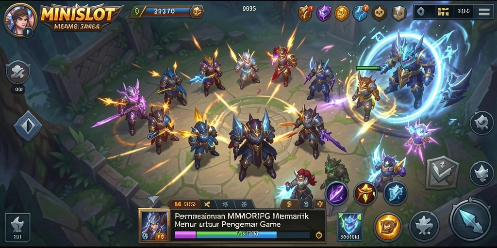 Screenshot gameplay <strong>MINISLOT</strong> menampilkan karakter dalam aksi di dunia MMORPG.