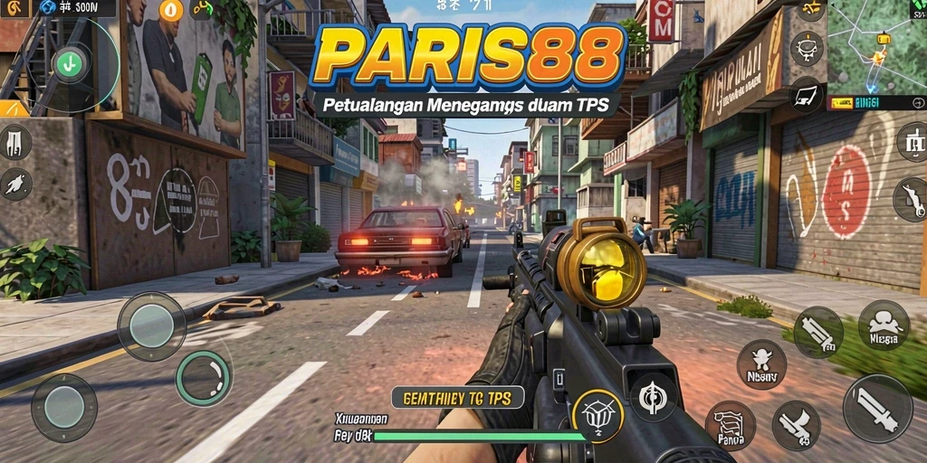 Tangkapan layar PARIS88 menampilkan aksi seru dalam pertempuran TPS.