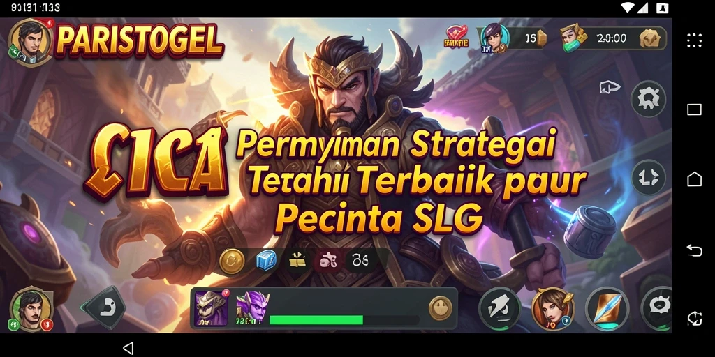 Screenshot permainan PARISTOGEL yang menampilkan aksi strategi SLG.