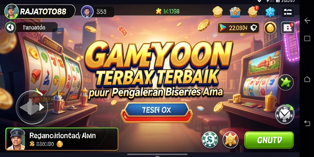 Tampilan gameplay <strong>RAJATOTO88</strong> dengan aktivitas bisnis yang dinamis.