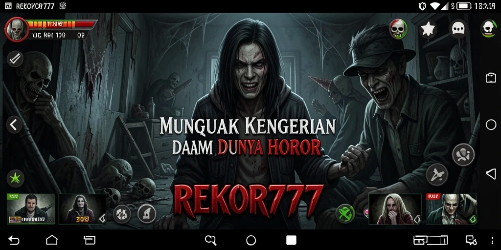 Tampilan gameplay mencekam di <strong>REKOR777</strong> dengan suasana kelam.