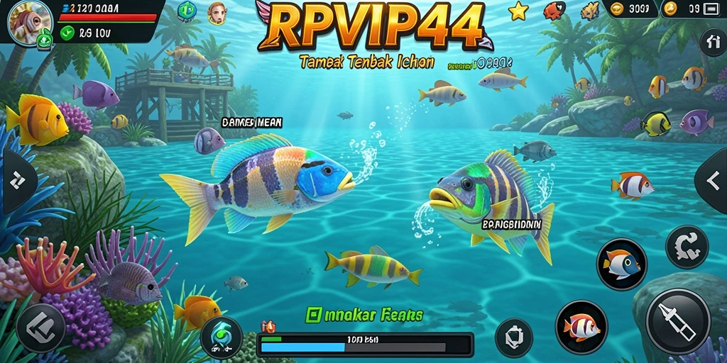 Tampilan gameplay RPVIP4 yang seru dan menantang dalam Tembak Ikan.