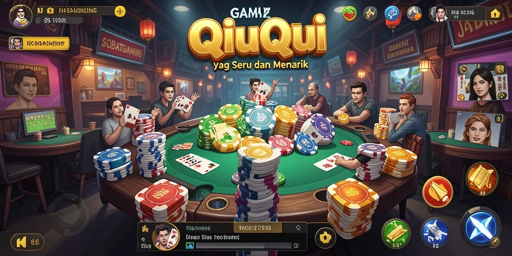 Tampilan gameplay seru dalam SOBATGAMING QiuQiu.