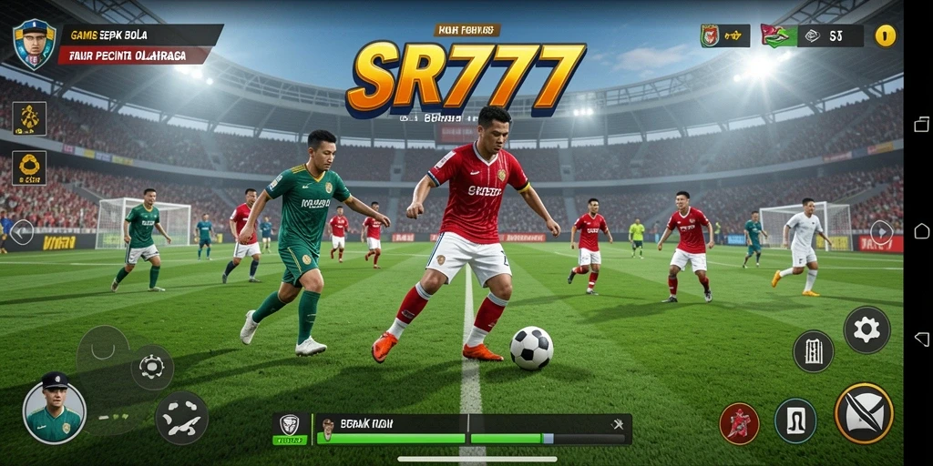 Gameplay seru dalam game sepak bola SR777.