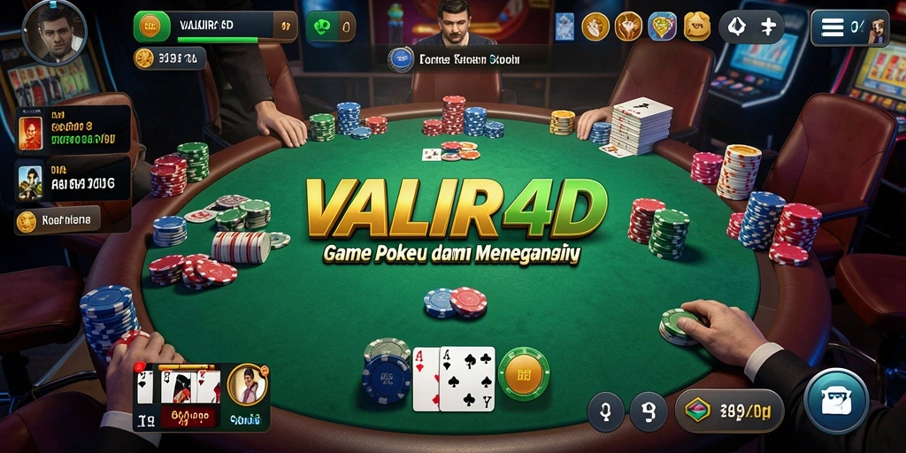 Menampilkan gameplay poker yang seru dan menegangkan di VALIR4D.